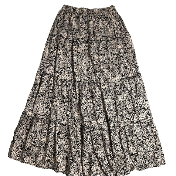 Japna Boho Midi Floral Skirt Womens Medium Feminine Soft Girl Teacher Artsy - Picture 2 of 5